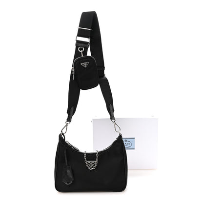 Prada Nylon Re-Edition 2005 Shoulder Bag Black Black 12 of 12