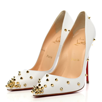 Christian Louboutin Kid Degraspike 120 Pumps 38 White 3 of 12