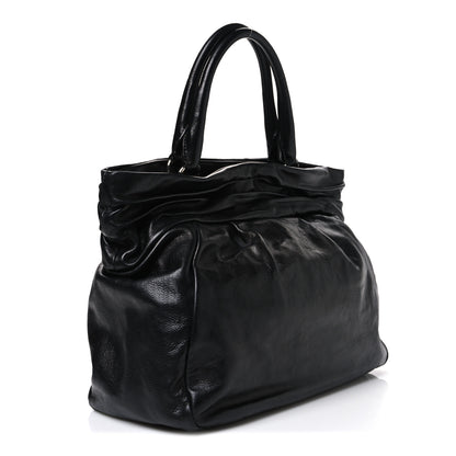 Prada Nappa Frills Tote Black 3 of 10