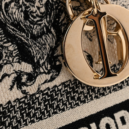 Christian Dior Canvas Embroidered Zodiac Toile De Jouy Medium Lady D-Lite Latte 15 of 15