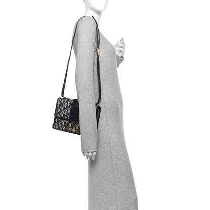 Christian Dior Oblique 30 Montaigne Flap Bag Blue 2 of 9