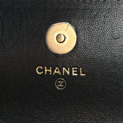 Chanel Lambskin Quilted Chanel 19 Flap Phone Holder With Chain Black 5 of 10