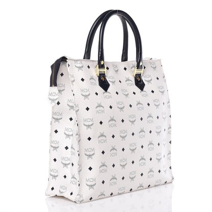 MCM Visetos Shopper Tote White 3 of 25
