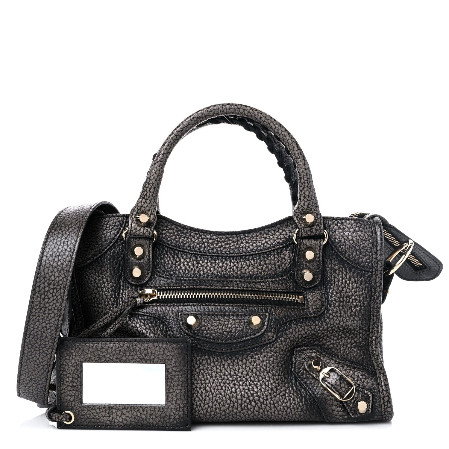 Balenciaga Grained Calfskin Classic Gold Hardware Mini City Ombre Grey Gradient 1 of 9