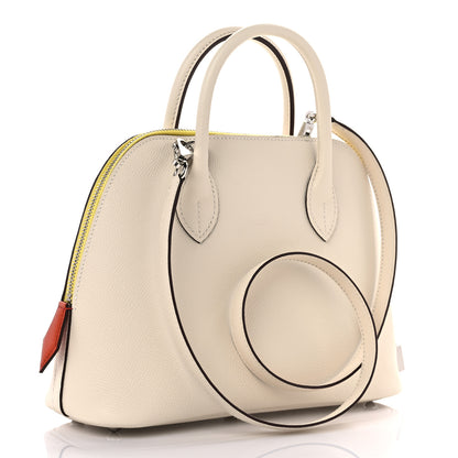 Hermes Epsom Tri-Color 1923 Bolide 25 Nata Terre Battue Jaune Citron 3 of 9