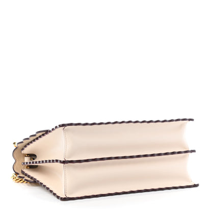 Fendi Vitello Liberty Scalloped Studded Kan I Shoulder Bag Camelia 3 of 4