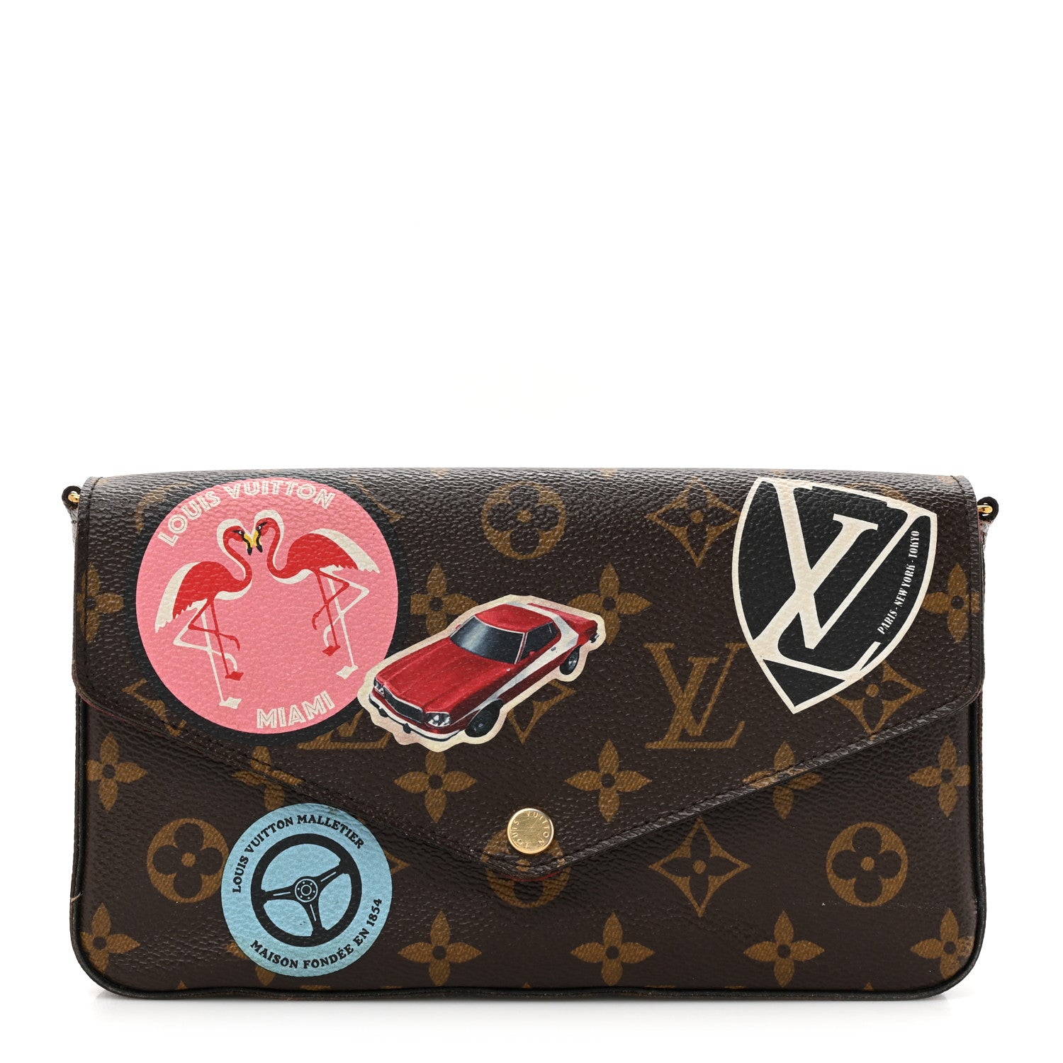 Louis Vuitton Monogram My LV World Tour Pochette Felicie Chain Wallet Coquelicot 1 of 18