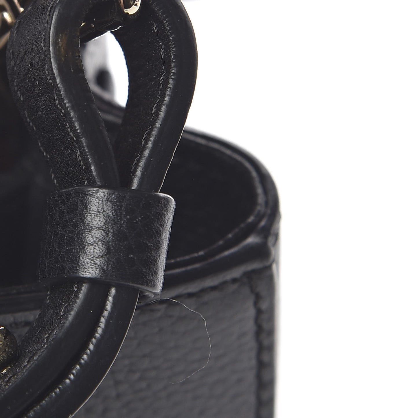 Grained Calfskin Mini Neo Executive Shopper Tote Black
