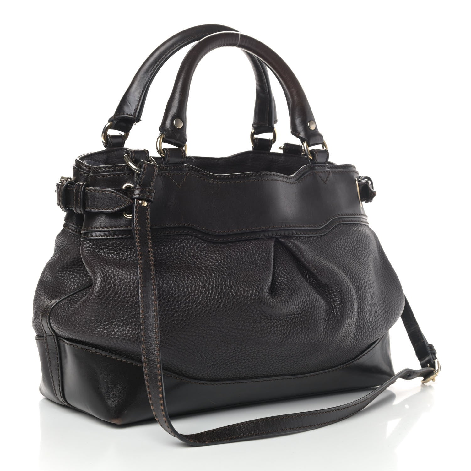 Burberry Grainy Calfskin Shoulder Bag Dark Chocolate 2 of 7