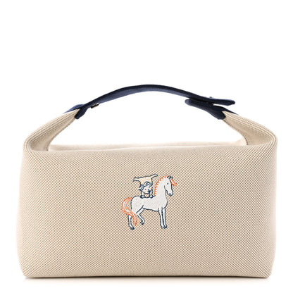Hermes Canvas Large Bride-A-Brac Cabriole Case Bleu Nattier 1 of 12