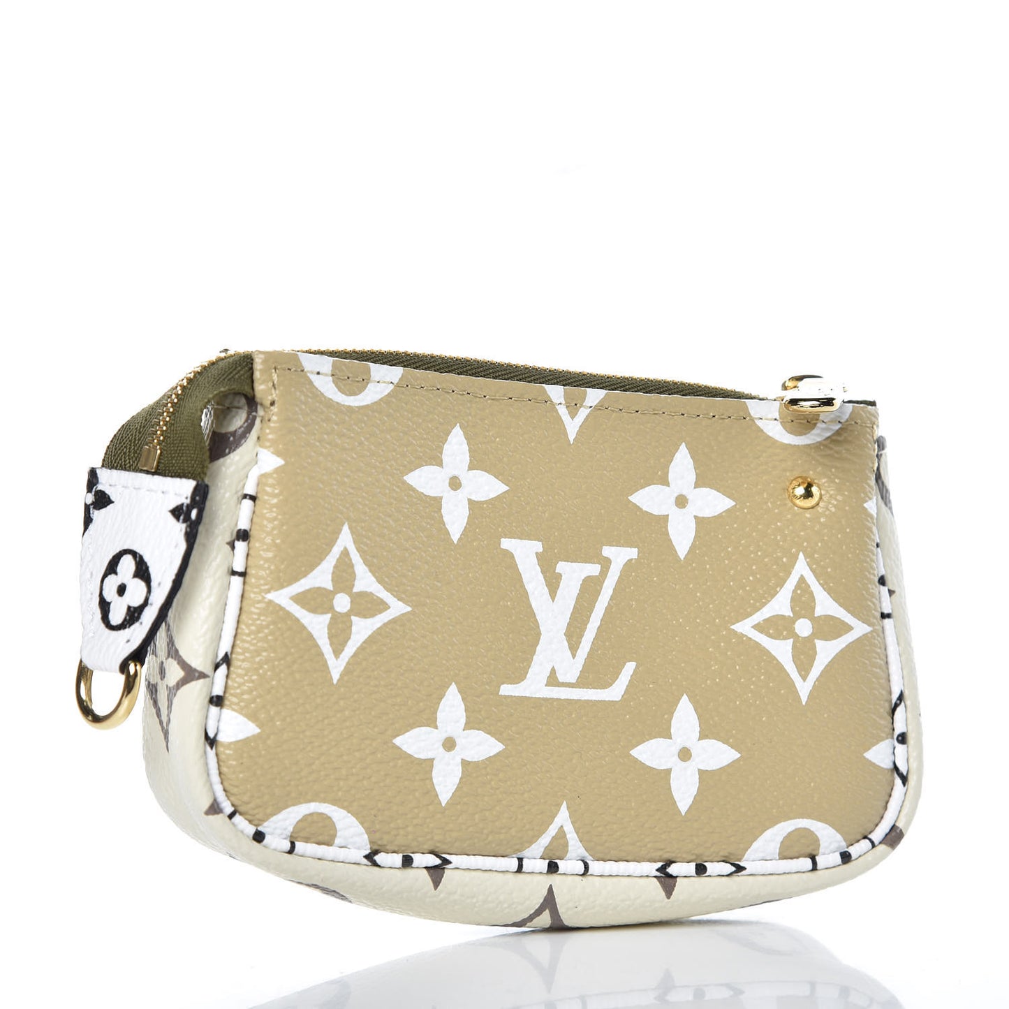 Monogram Giant Micro Pochette Accessories Kaki White