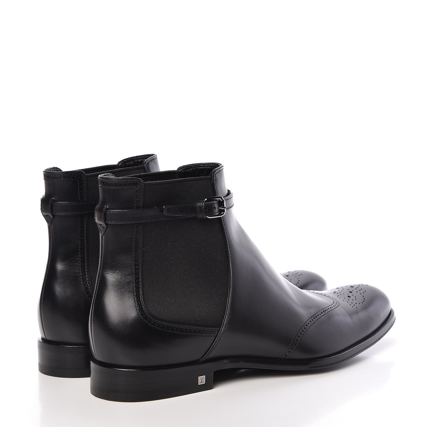 Louis Vuitton Calfskin Chelsea Ankle Boots 8 Black 4 of 8