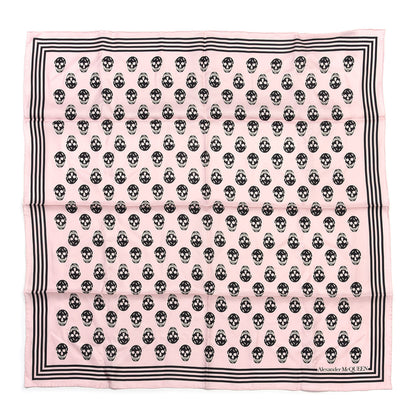 Alexander McQueen Silk Skull Scarf Pink Black 1 of 3
