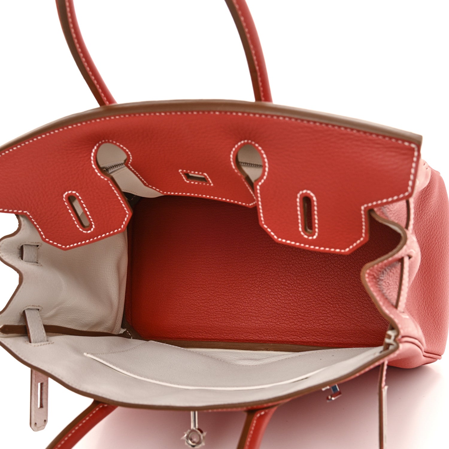 Hermes Togo Eclat Birkin 30 Sanguine White 5 of 10