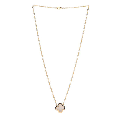 Van Cleef & Arpels 18K Yellow Gold Mother of Pearl Pure Alhambra Pendant Necklace 3 of 6