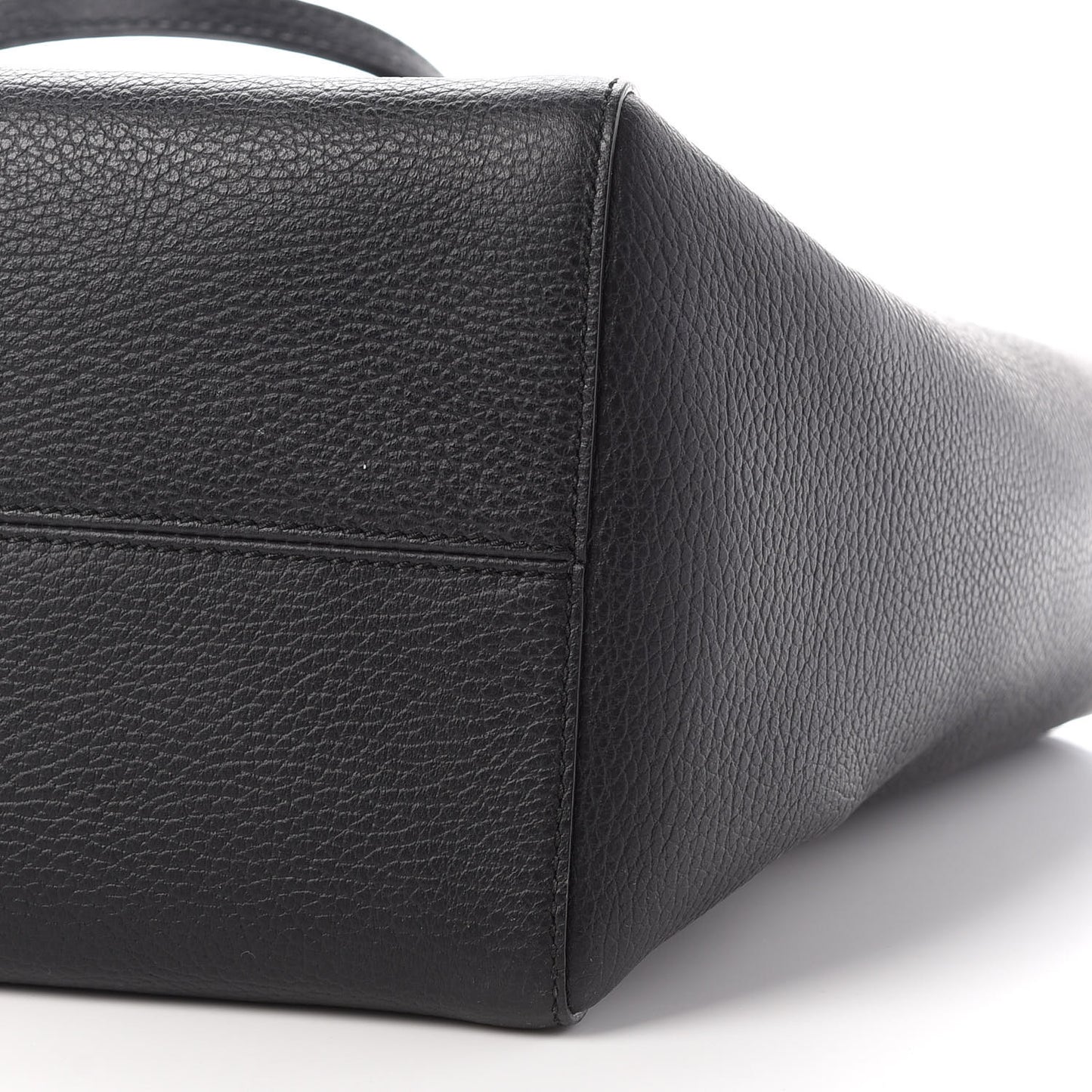 Pebbled Calfskin Medium Swing Tote Black