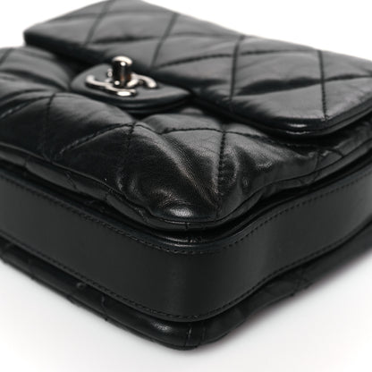 Chanel Lambskin Quilted Mini Chanel 3 Flap Black 9 of 9