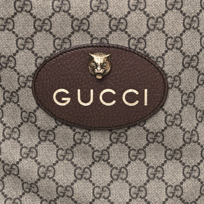 Gucci GG Supreme Monogram Neo Vintage Drawstring Bucket Backpack Beige New Acero Crop 8 of 12
