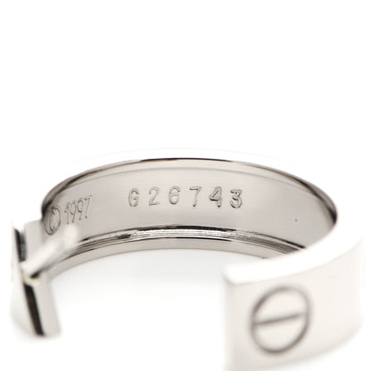 Cartier 18K White Gold 5.5mm LOVE Hoop Earrings 5 of 6
