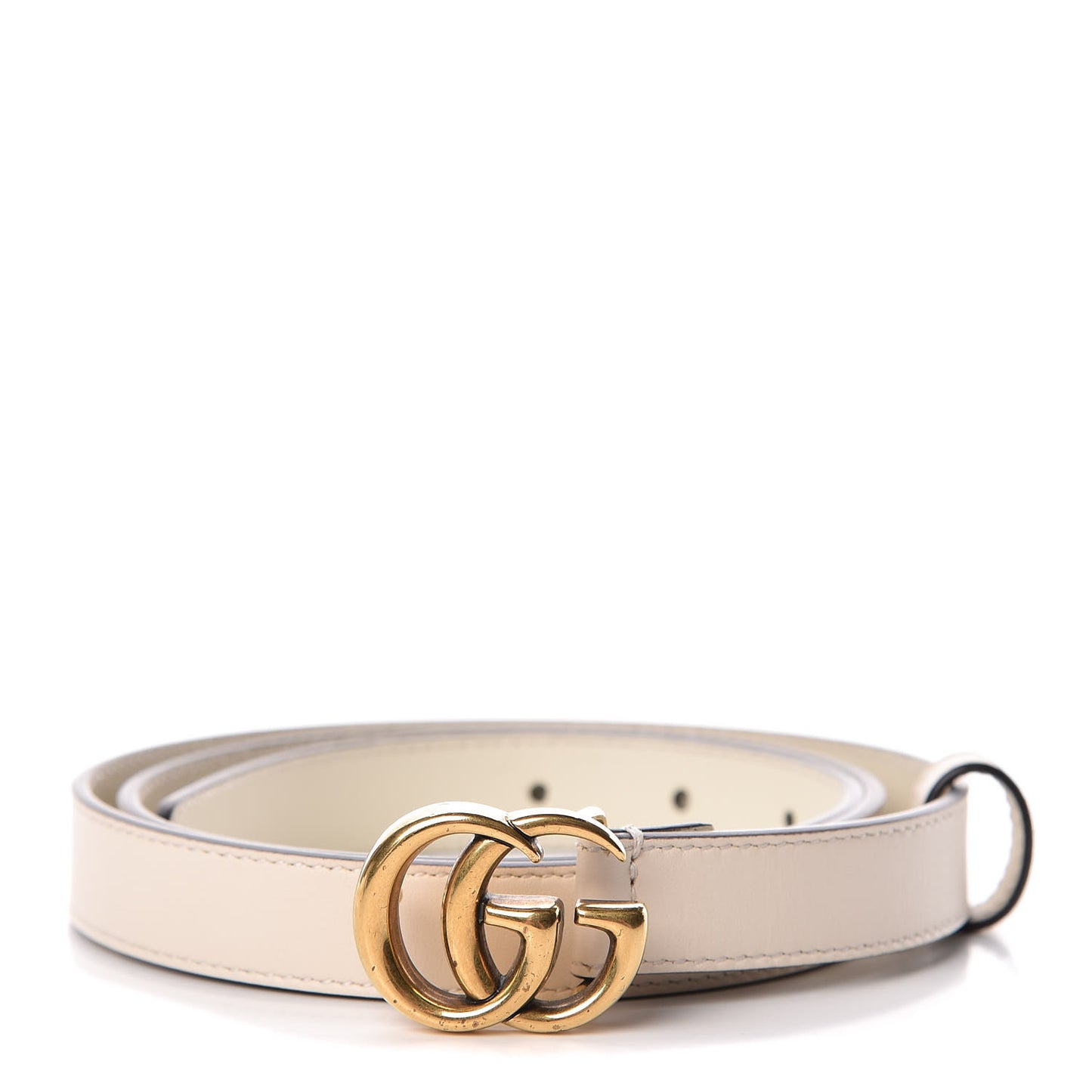 Calfskin Double G 20mm Belt 90 36 Mystic White