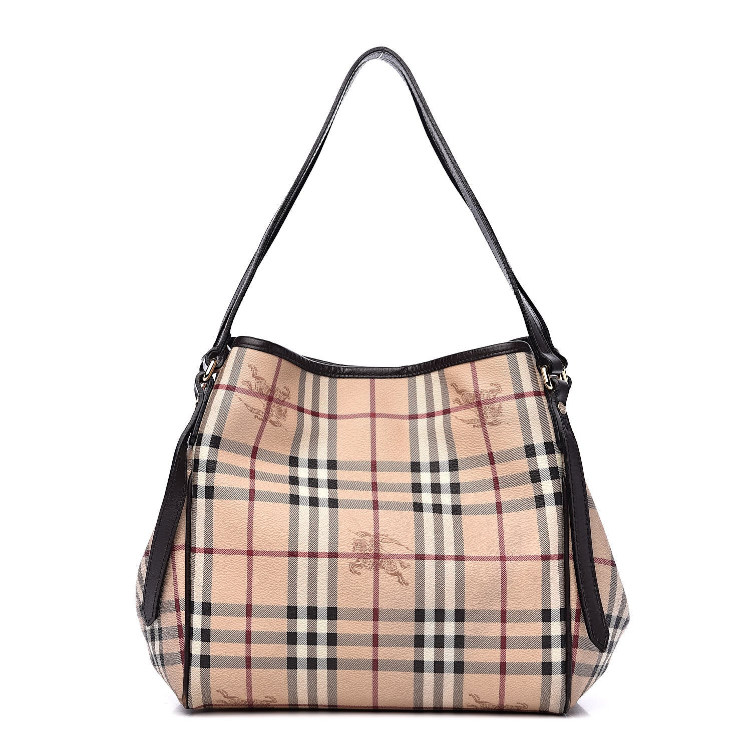 Burberry Haymarket Check Small Canterbury Tote Chocolate 1 of 13