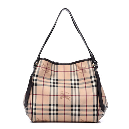 Burberry Haymarket Check Small Canterbury Tote Chocolate 1 of 13