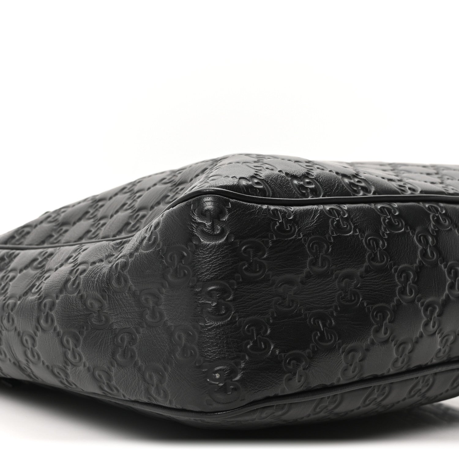 Gucci Guccissima Flat Messenger Bag Black 9 of 10
