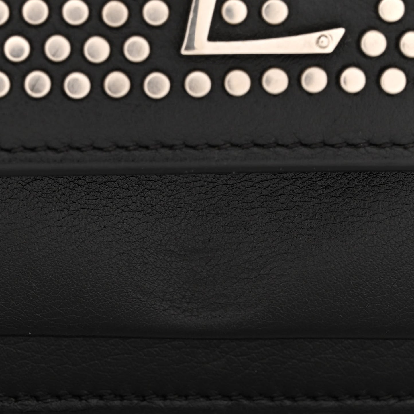 Calfskin Studded Small Monogram Sunset Black