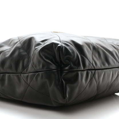 Chanel Calfskin Quilted Large Chanel 22 Black White 10 of 11