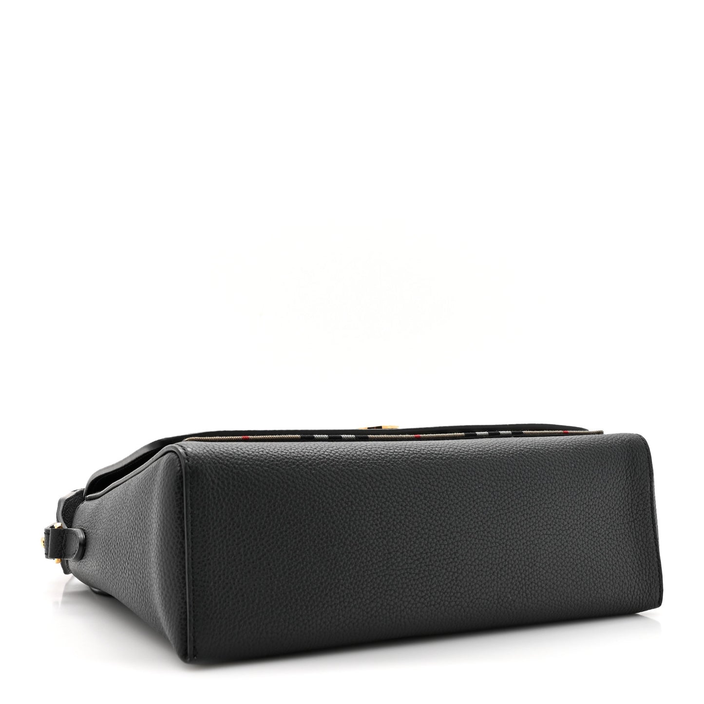 Grainy Calfskin Vintage Check Note Crossbody Bag Black