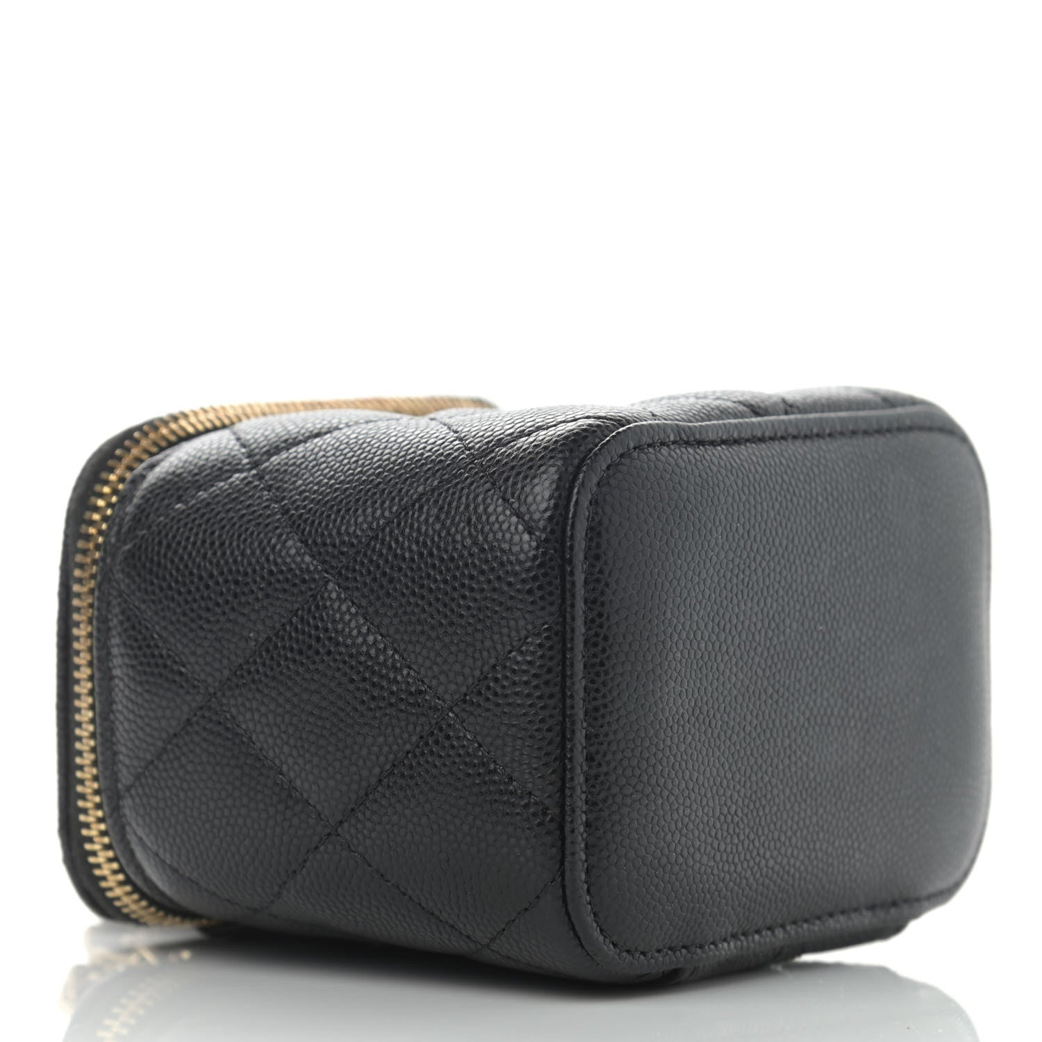 Chanel Caviar Quilted Mini Vanity Case With Chain Black 4 of 11