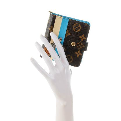 Louis Vuitton Monogram Groom Compact Zip Wallet Blue 2 of 9