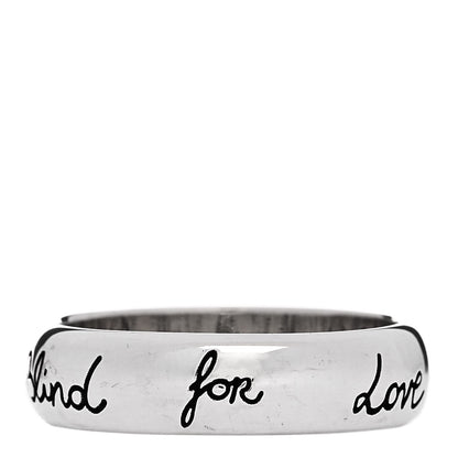 Gucci Sterling Silver Blind for Love Band Ring 50 5.5 1 of 5