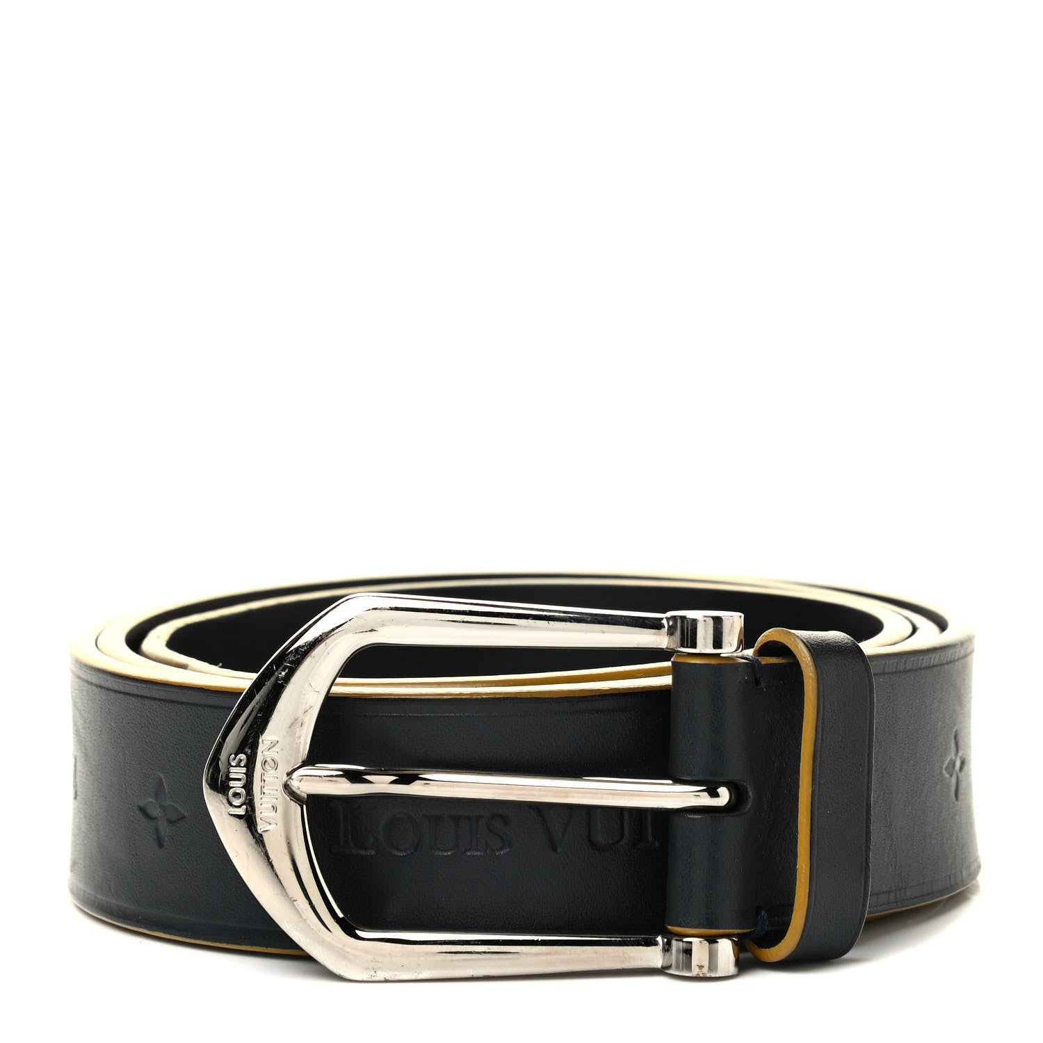 Louis Vuitton Calfskin Maison Fondée en 1854 Belt 95 38 Black 1 of 6