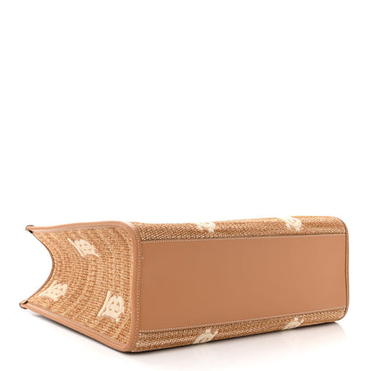 Burberry Raffia Calfskin Large Freya Tote Natural 4 of 10