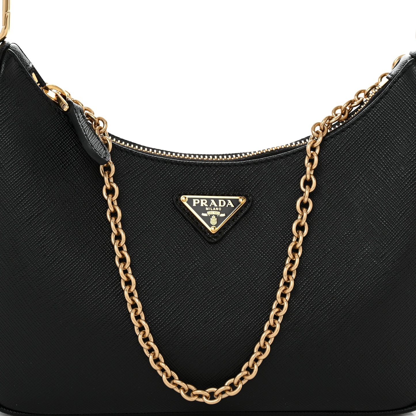 Saffiano Lux Re-Edition 2005 Shoulder Bag Black