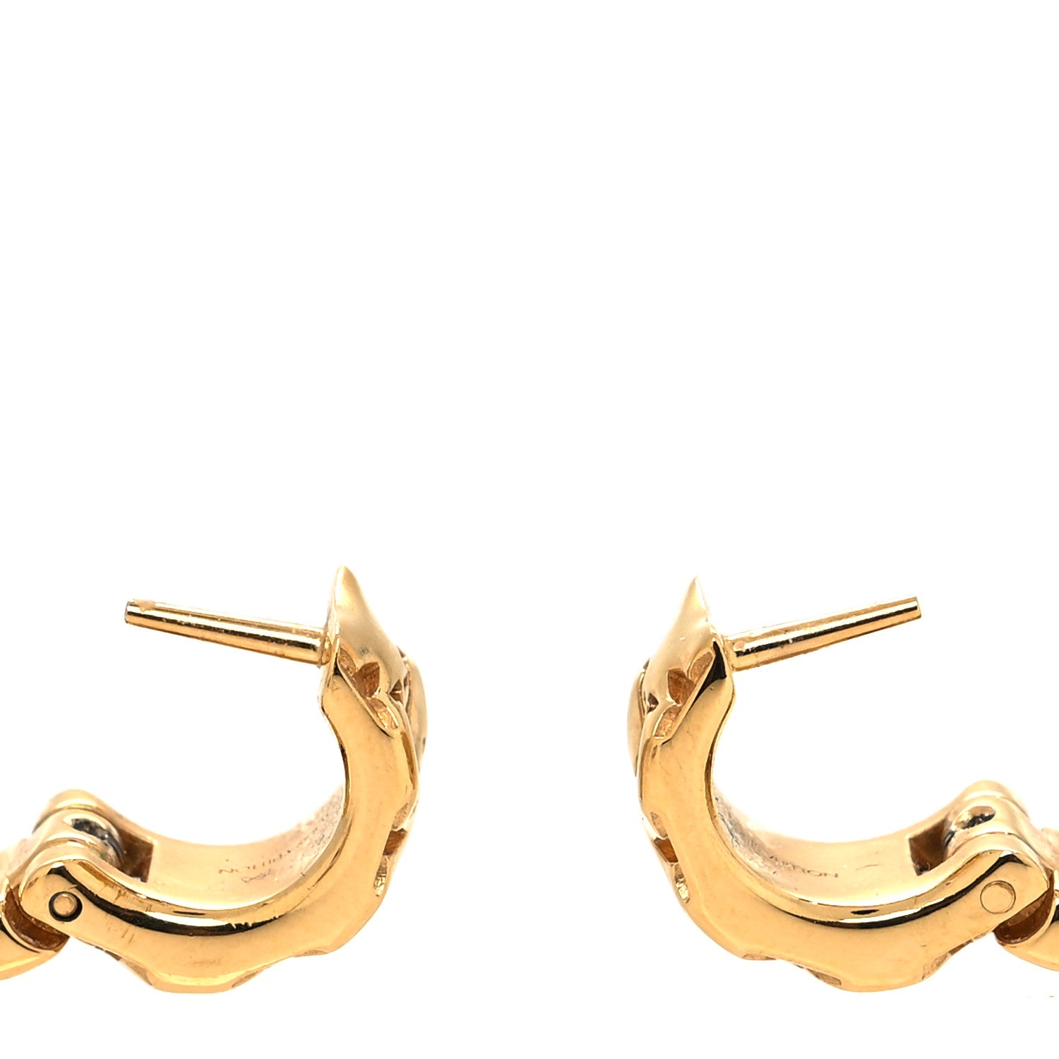 Louis Vuitton Nanogram Pillow Earrings Gold 3 of 5