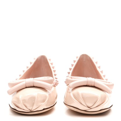 Valentino Garavani Patent Nappa Rockstud Ballerina Flats 40 Rose Quartz 3 of 10