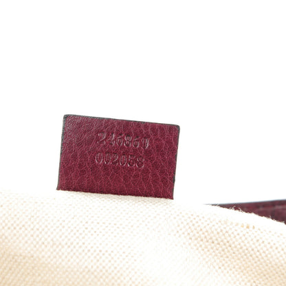 Gucci Monogram New Bamboo Medium Tassel Tote Bordeaux 8 of 9