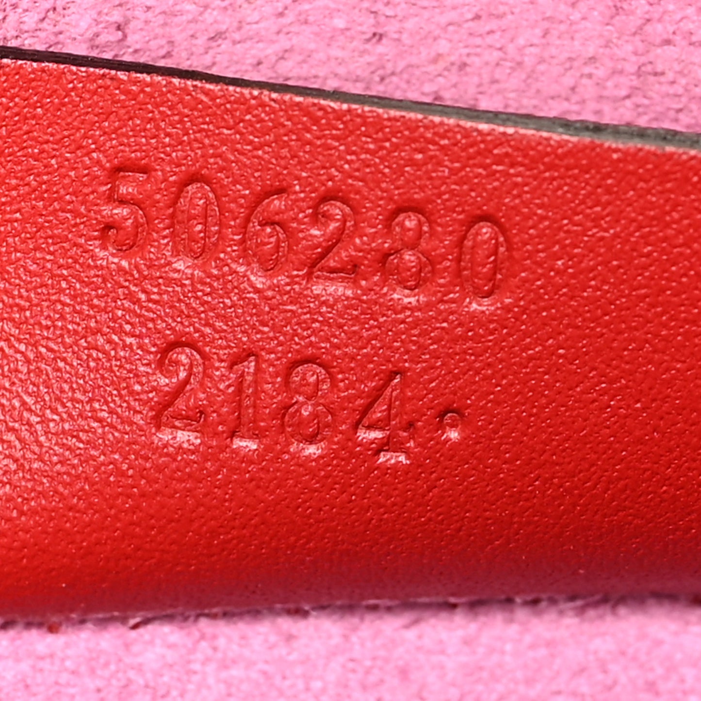 GG Supreme Monogram Bosco Patch Zip Pouch Beige Malva Hibiscus Red