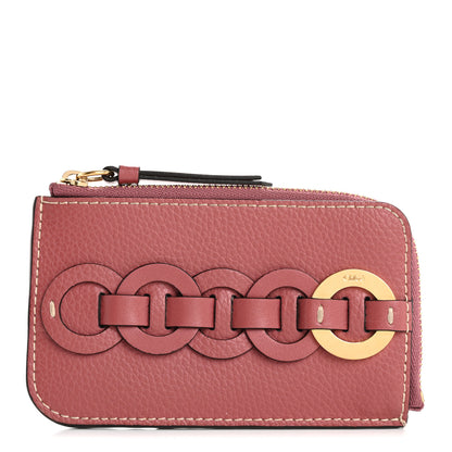 Chloe Grained Shiny Calfskin Small Darryl Coin Purse Faded Rose 1 of 11