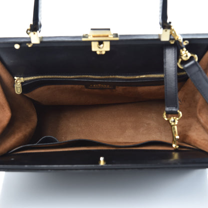 Delvaux Calfskin Evasion Top Handle Frame Bag Black 5 of 16