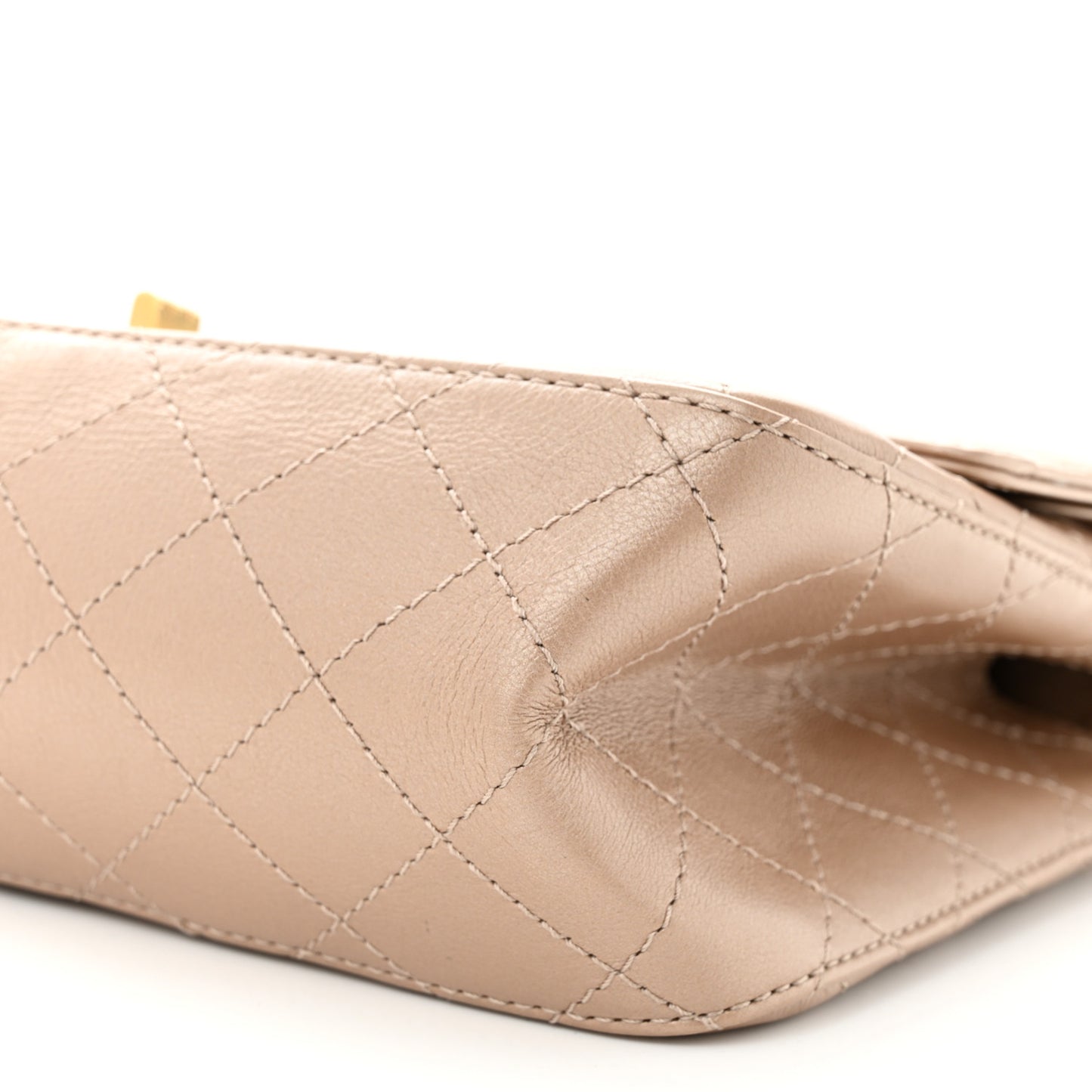 Metallic Calfskin Quilted 2.55 Reissue 226 Flap Dark Gold