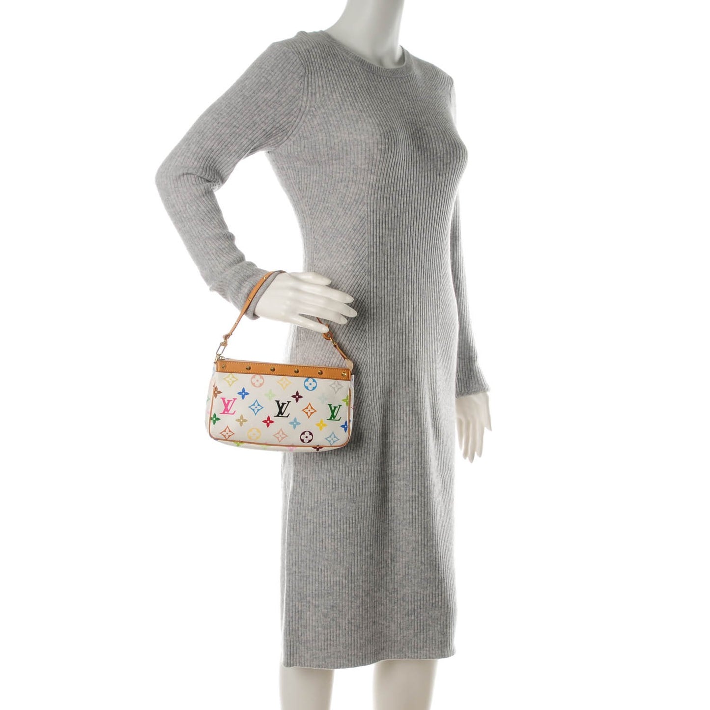Monogram Multicolor Pochette Accessories White