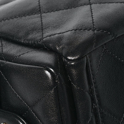 Chanel Shiny Lambskin Quilted Trendy Pockets Hobo Black 11 of 12