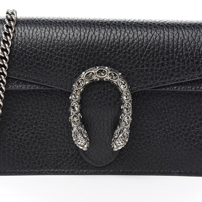 Gucci Calfskin Super Mini Dionysus Shoulder Bag Black 9 of 10