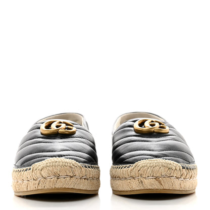 Gucci Nappa Matelasse GG Marmont Espadrilles 39 Black 2 of 11