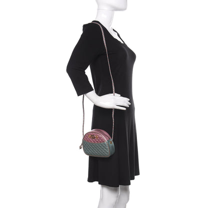 Gucci Laminated Nappa Trapuntata Mini Zumi Dome Shoulder Bag Rosa Lago Rame 2 of 8