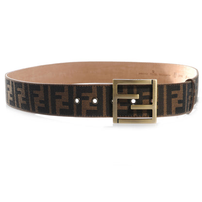 Fendi Zucca Calfskin FF Buckle Belt 105 42 Tobacco 3 of 5