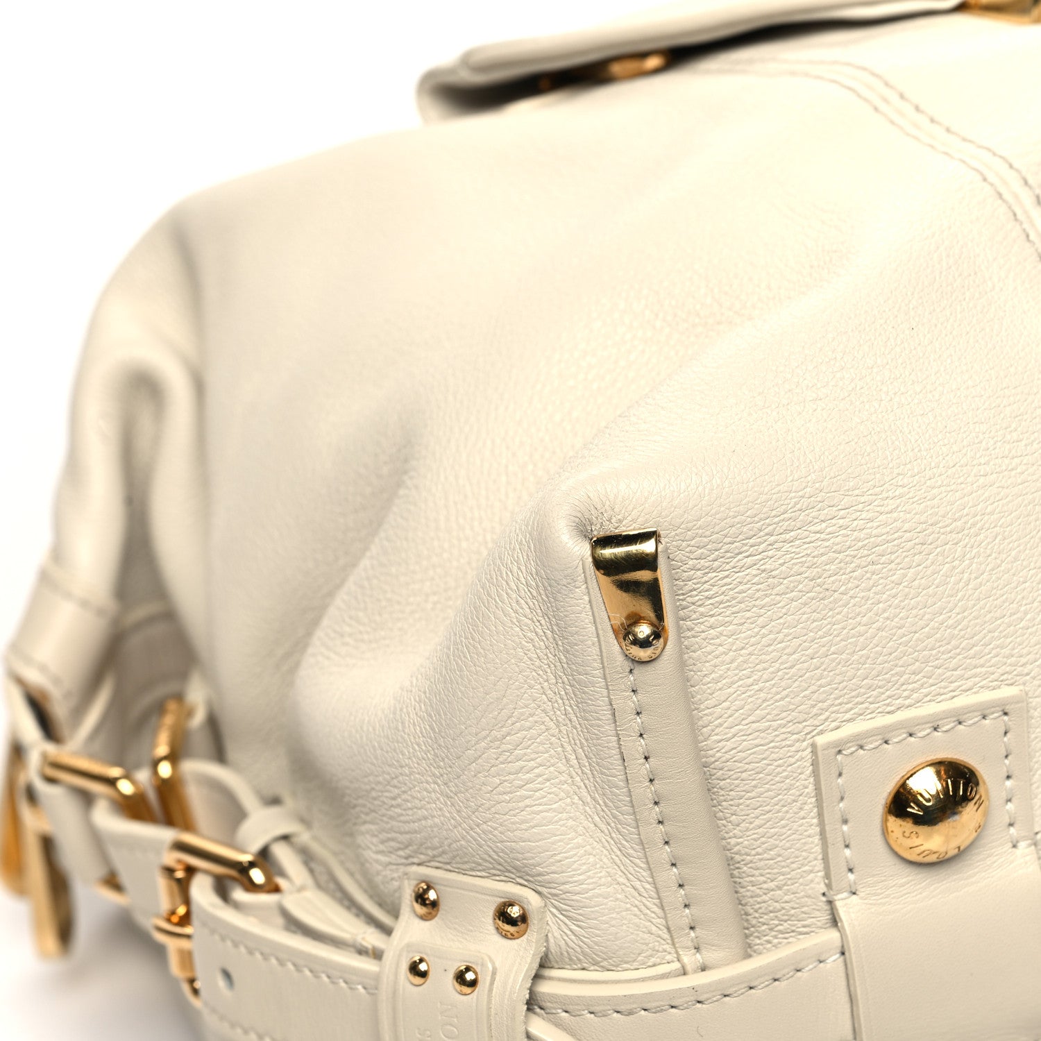 Louis Vuitton Calfskin Sac Louis White 7 of 13
